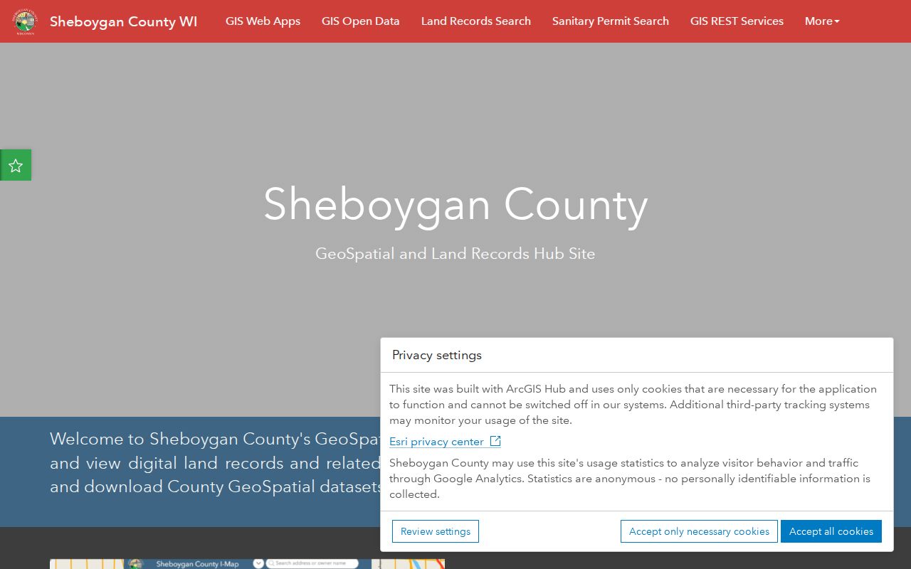 Sheboygan County parcel viewer with ownership and assessment details
