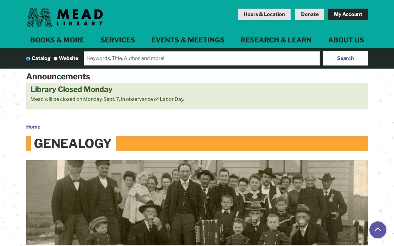 Sheboygan residents directory genealogy resources at Mead Library